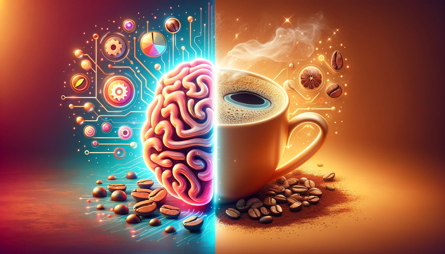 An image comparing nootropic coffee versus regular coffee